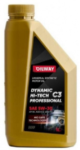 Масло моторное Dynamic Hi-Tech Professional С3 5W-30 API SN АСЕА С3 ILSAC GF-5 (1 л) Нефтесинтез