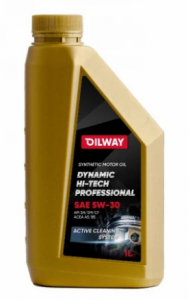 Масло моторное Oilway Dynamic Hi-Tech Professional 5W-30 API SN/CF синт (1 л) Нефтесинтез