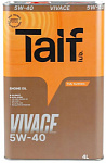 Масло моторное синтетическое TAIF VIVACE 5W-40 (4 л)